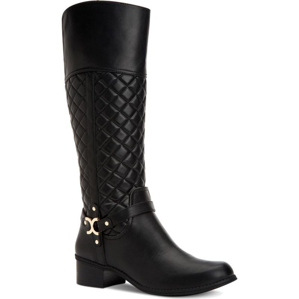 Charter Club Womens Helenn Black Tall Wide Calf Riding Boots Shoes NWT